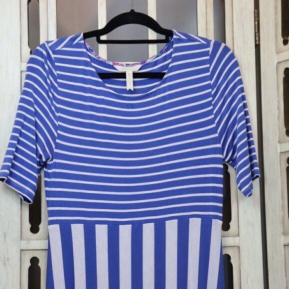 Matilda Jane Blue Striped ‘The Road Ahead’ Maxi Dress Size M - Picture 3 of 10